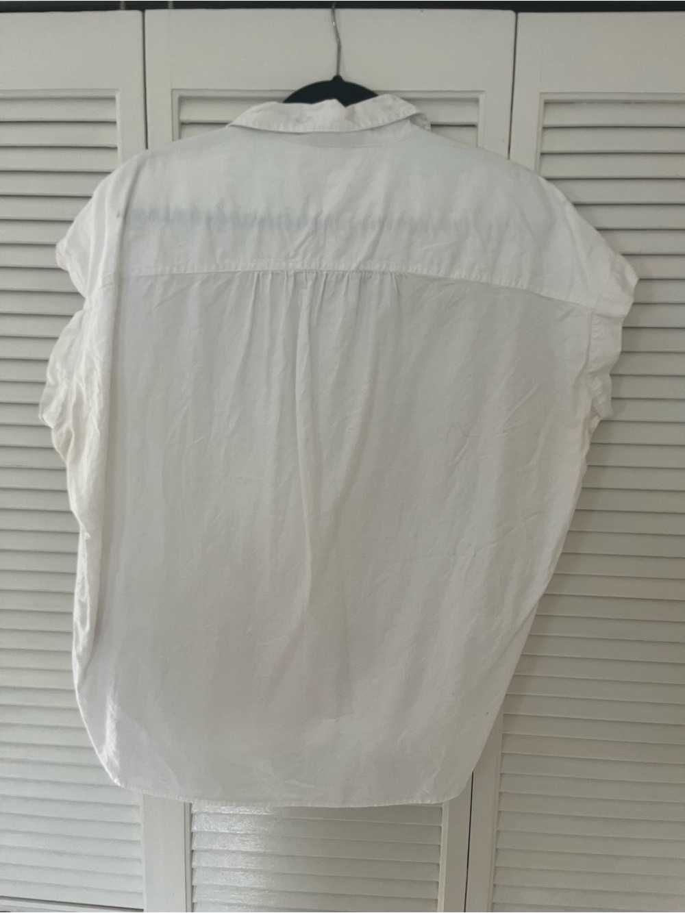 Madewell White Short-Sleeve Button-Down Shirt